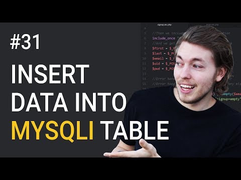 31: MySQL Insert Into Database | PHP Tutorial | Learn PHP Programming | PHP for Beginners