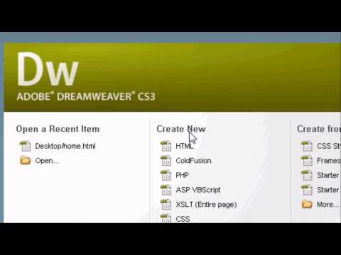 Adobe Dreamweaver Introduction Tutorial - How To Make a Website In HTML