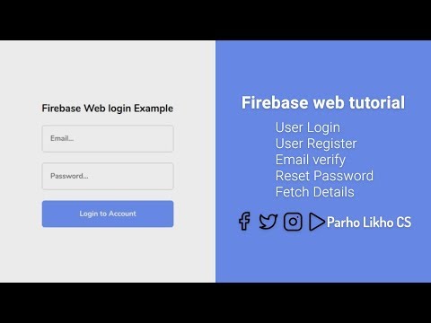 Firebase Web Tutorials for beginners web development
