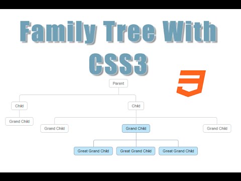 Family Tree With CSS3 Simple markup + Source (web tutorials - уроки по веб)