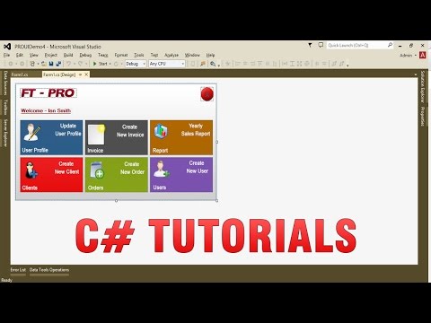 C# Tutorials - Create Custom/Professional UI in WinForms app