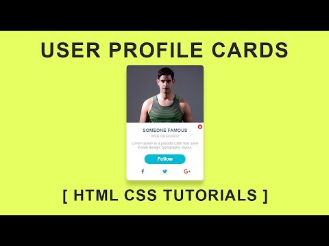 User Profile Widget UI Design - Html CSS Tutorials