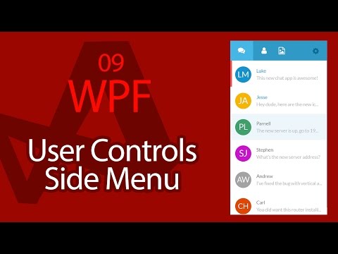 C# WPF UI Tutorials: 09 - User Controls Side Menu Content