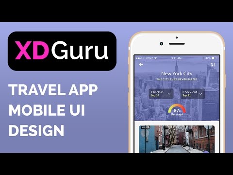 Adobe XD Tutorial - Design a Travel App (UI/UX mobile design)