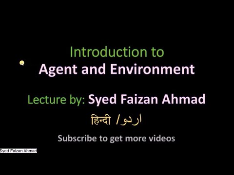 Agent and Environment in Artificial Intelligent | Hindi/Urdu | AI Tutorial | #2