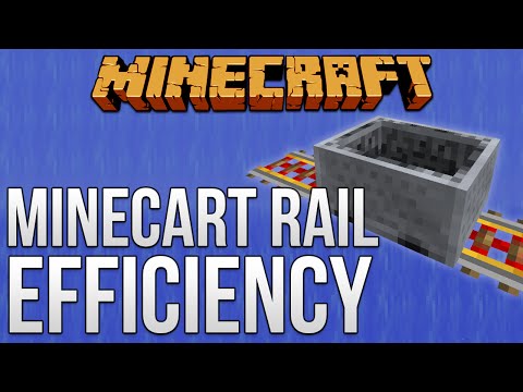 Minecart Rail Efficiency [Minecraft Myth Busting 83]
