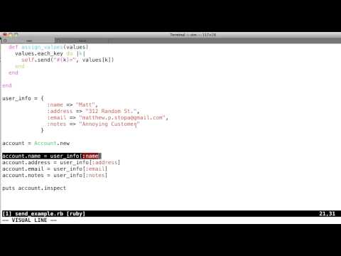 Ruby Metaprogramming Tutorial - Part 1 - Send Method