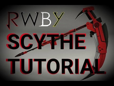 RUBY ROSE SCYTHE PROP TUTORIAL - simplified Crescent Rose Scythe