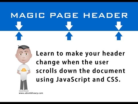 Magic Header Scroll Page Tutorial JavaScript CSS HTML