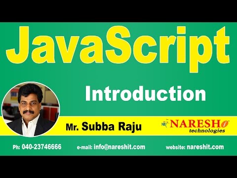 Introduction to JavaScript | JavaScript Tutorial | Mr. Subba Raju