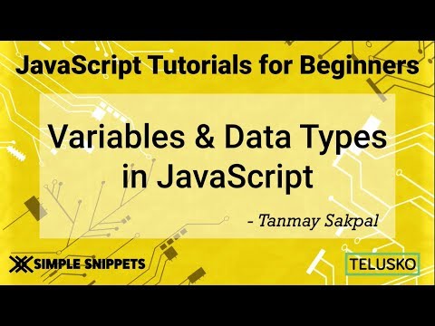 #6 JavaScript Tutorial | Variables & Data Types