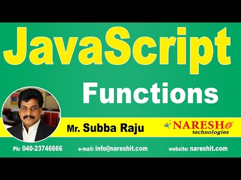 JavaScript Functions | JavaScript Tutorial | Mr. Subba Raju