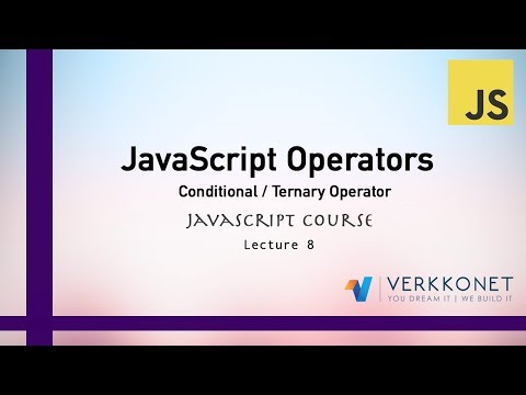 Conditional Operator - JavaScript Course - Lecture 8