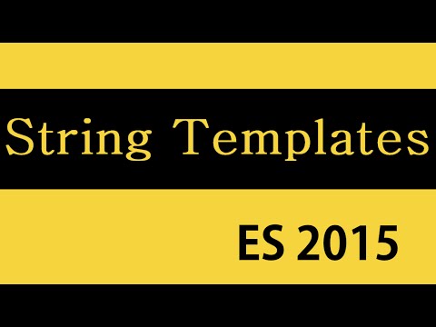 ES6 and Typescript Tutorial - 19 - String Templates