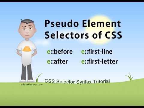CSS Pseudo Element Selectors Tutorial