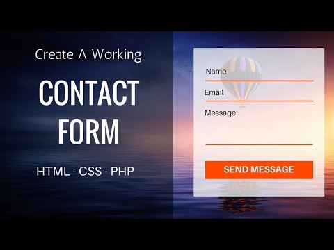 Create Working Contact Form Using HTML, CSS, PHP | Contact Form Design