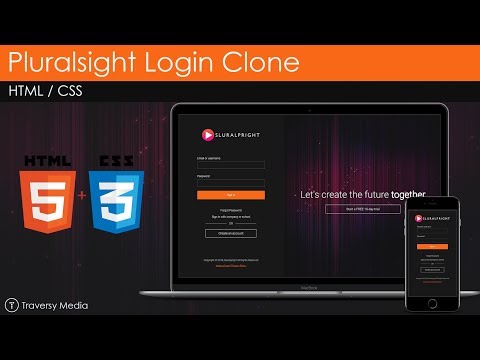 Pluralsight Login Page Clone - HTML & CSS