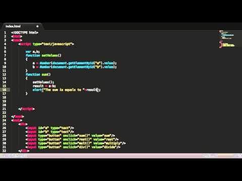 Javascript Tutorial - how to make a basic calculator