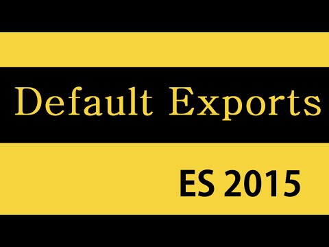 ES6 and Typescript Tutorial - 27 - Default Exports