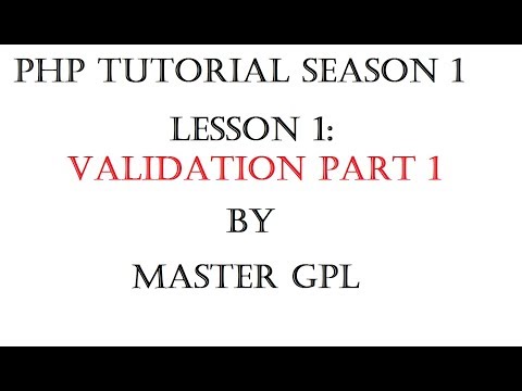 PHP TUTORIAL TAGALOG - LESSON 1 VALIDATION PART 1