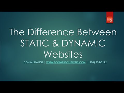 Difference Between a Static & a Dynamic Website ( Tutorial with visual Aids)