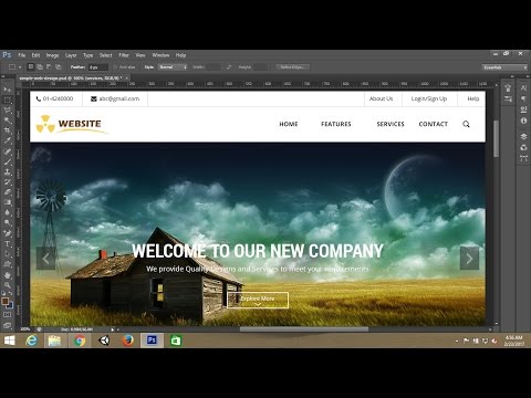 Photoshop tutorial:Simple webpage template design in photoshop - Part 1