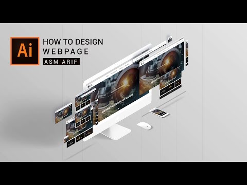 Illustrator tutorial: How to DESIGN WEBPAGE | Webpage UI Design