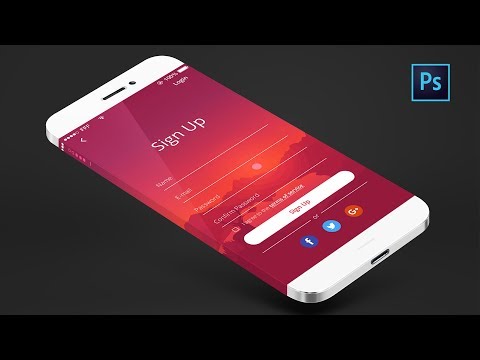 App Design Tutorial | Photoshop CC |  Signup Page Step by Step | UI/UX Design | #Maxpoint-Hridoy