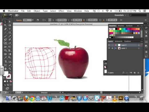 Adobe Illustrator: Using the mesh tool (Creating an apple)